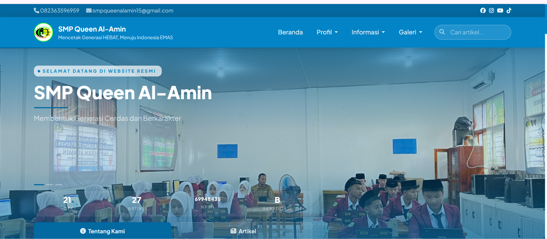 Website SMP Queen Al-Amin